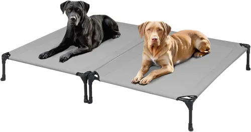 Vista 33 de Veehoo Cama elevada para perros medianos, para exteriores, cama elevada y refrescante para perros, cama para mascotas con malla transpirable, patas