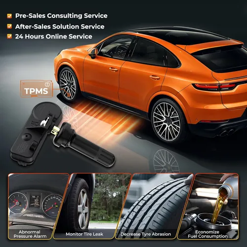 Vista 6 de Jsueng TPMS Sensores, 315Mhz Juego de 4 sistemas de monitor de presión de neumáticos para Subaru Subaru B9