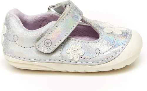 Vista 2 de Stride Rite Liliana Mary Jane de movimiento suave unisex para niños, Iridiscente, 3 Infant