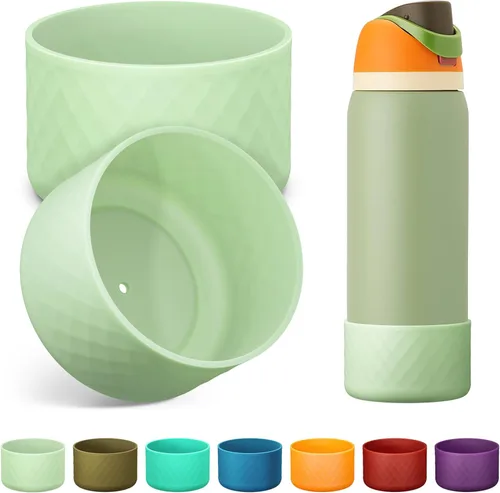 Vista 38 de 2 botas de silicona para botella de agua Owala de 24 onzas, 32 onzas, 40 onzas, funda protectora antideslizante para botellas de agua de acero