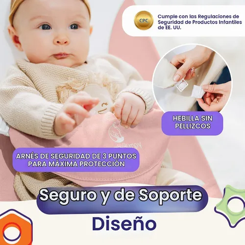 Vista 7 de ComfyBumpy - Asiento gorila para bebé, 100% tela de algodón orgánico y malla transpirable, 3 posiciones plegable, portátil, con funda de transporte