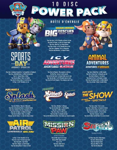 Vista 4 de PAW Patrol - Power Pack Sports Day Pups Make A Splash Air Patrol Big Rescues Icy Adventures Pups Save the Kittens Mission Paw Animal