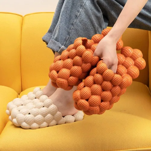 Vista 8 de Pantuflas de almohada de EVA, sandalias de almohada, divertidas sandalias de burbujas y pantuflas, sandalias de masaje en casa para hombres