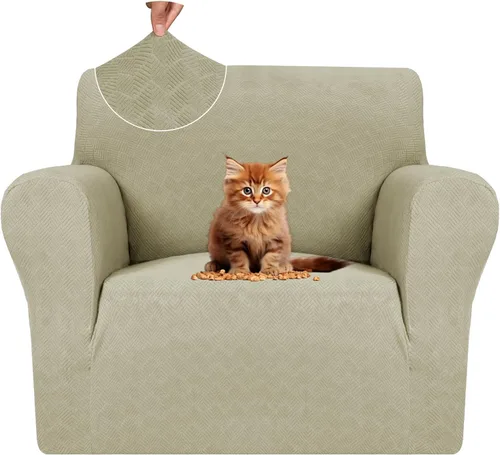 Vista 91 de MAXIJIN Funda elástica para silla con brazos, 1 pieza para sofá o silla de estar, funda antideslizante (31-46 pulgadas), protector de muebles que se