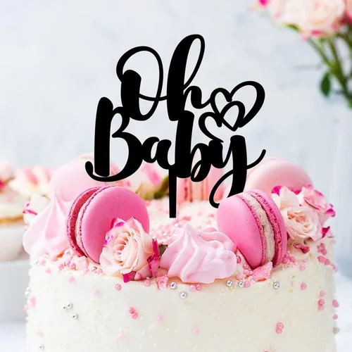 Vista 5 de Decoración divertida para tartas de bautismo para baby shower, para recién nacidos, decoración de pastel y cupcake, decoración divertida para niños