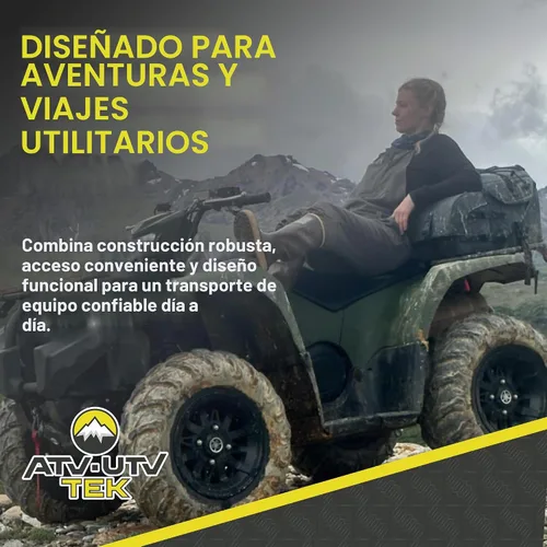 Vista 6 de ATV TEK Arch Series Paquete de utilidad de gran tamaño para rack trasero, bolsa de carga acolchada para ATV - Kings Mountain Shadow Camo