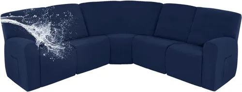 Vista 24 de Easy-Going - Funda 100% impermeable para sofá reclinable, fundas de sofá elásticas para sofás reclinables, funda de sofá seccional extra grande