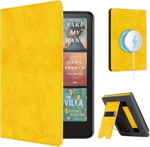 Vista 23 de CoBak Funda con soporte para Kindle Paperwhite - Funda de piel sintética duradera con función de apagado y encendido automático, ranura