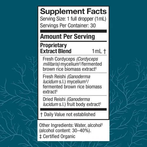 Vista 2 de Host Defense Extracto de CordyChi - Suplemento energético y de apoyo inmunológico - Suplemento Cordyceps y hongo Reishi para relajación y apoyo