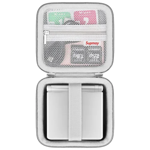 Vista 8 de Supmay Estuche Duro de Transporte para Consola de Juegos de Mano Retro RG34XXSP/ RG35XXSP, Portaconsola de Viaje Retro con Bolsa de Malla para Negro