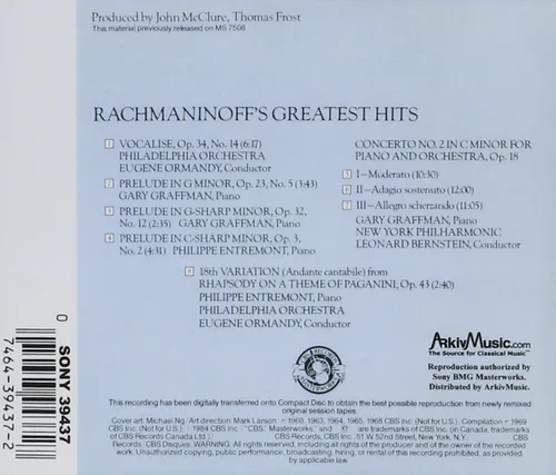 Vista 2 de S. Rachmaninoff - Greatest Hits