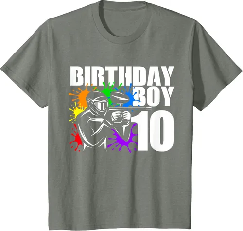 Vista 53 de Camiseta de 10 años de antigüedad, fiesta de cumpleaños para niños, Negro, S