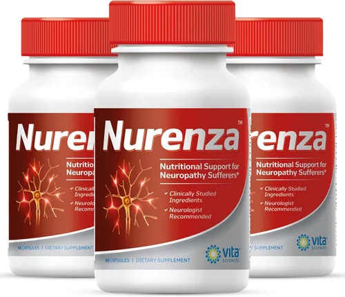 Vista 10 de Vita Sciences Suplemento de neuropatía Nurenza para la salud nerviosa y reparación rápida. Forma natural R-ALA 40x Fuerza con vitaminas