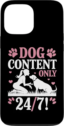 Vista 24 de Dog Content Only 24 7 Dog Mom Puppy Lover Hearts Case for iPhone 17