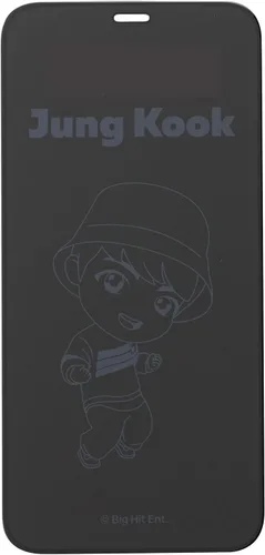 Vista 12 de iFace TinyTAN inspirado en BTS Protector de pantalla de vidrio templado de borde redondo diseñado para iPhone 12 Pro Max (Jung Kook)