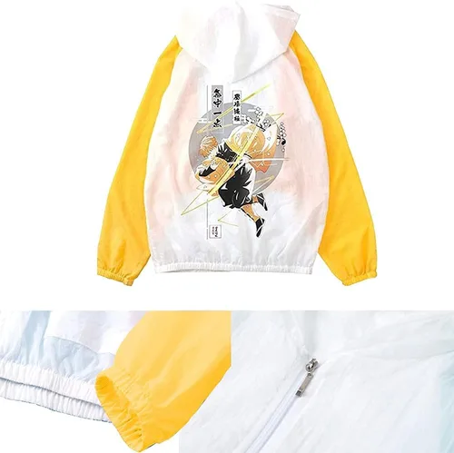 Vista 2 de Agatsuma Zenitsu - Sudadera protectora para hombre y mujer, Kimetsu no Yaiba Kamado Tanjirou con protección solar