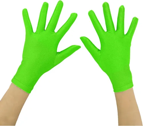 Vista 6 de Ensnovo Guantes de disfraz de dedo completo de elastano para niñas de 5 a 18 años