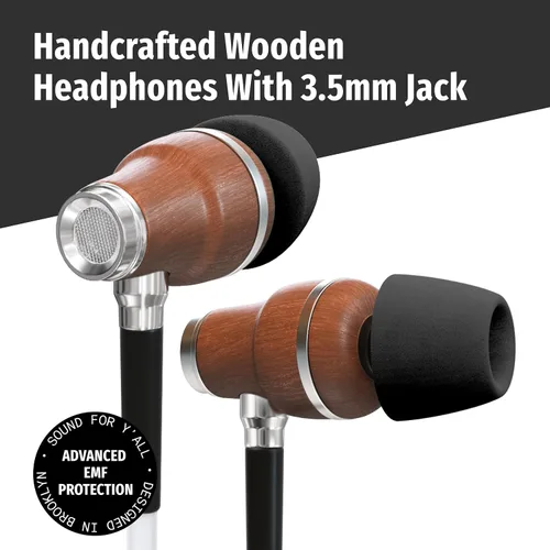 Vista 2 de Auriculares Premium Airtube Symphonized EMF, con micrófono, control de volumen, sonido 3D, controladores de graves de 8 mm que otorgan alta calidad