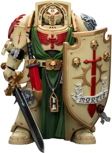 Vista 26 de JOYTOY 1/18 Warhammer 40,000 Figura de acción Black Templars The Emperors Champion Rolantus Collection