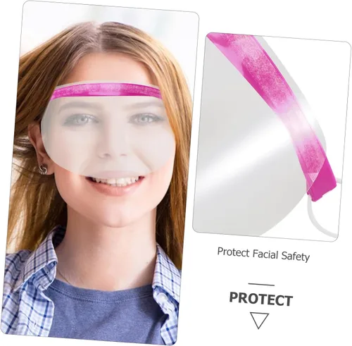 Vista 3 de Visera protectora para cortes de pelo de salón, 50 unidades, protectores de laca para el cabello, protector de maquillaje impermeable