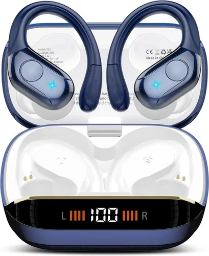 Vista 17 de Ltinist Auriculares inalámbricos, auriculares Bluetooth 5.4 deportivos de 75 horas, auriculares Bluetooth 2026, graves profundos sobre los oídos
