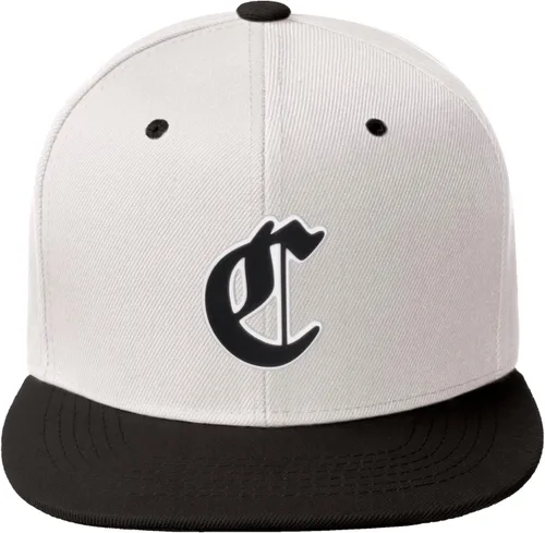 Vista 1571 de Daxton Gorra clásica con visera de billete plano con letras del alfabeto inglés antiguo de la A a la Z