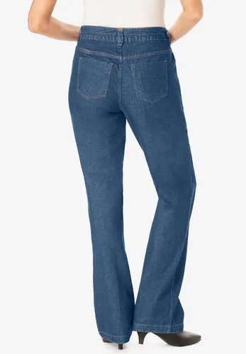 Vista 2 de Woman Within Jeans de pierna ancha de algodón talla grande, para mujer