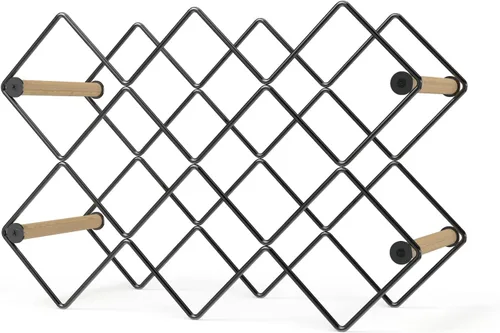 Vista 10 de Mango Steam Estante de vino para encimera de 10 botellas (negro)