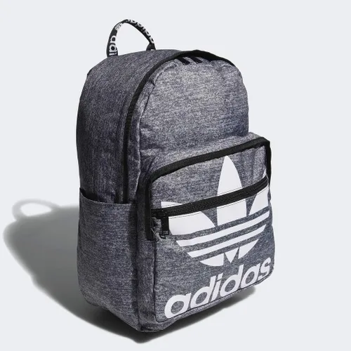 Vista 2 de adidas Originals Trefoil - Mochila con bolsillo, Gris, talla única