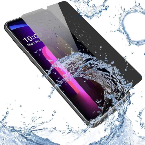 Vista 3 de Protector de pantalla de privacidad para LG V60, 2 unidades, sin burbujas delanteras para LG V60 Thinq 5G 2020 6.8 pulgadas, LG V600, protector