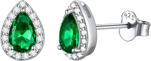 Vista 55 de ChicSilver Aretes de piedra natal para mujer de plata de ley 925