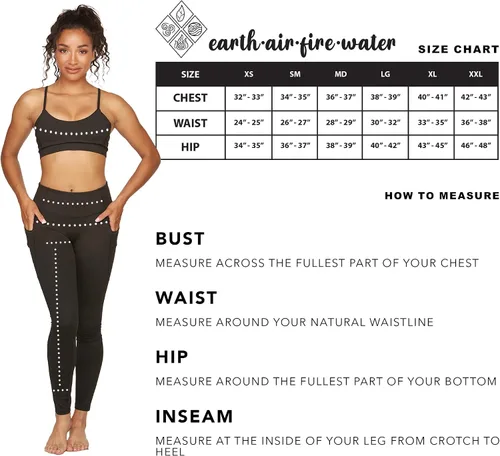 Vista 6 de EAFW Leggings Ablaze de poliéster reciclado ecológico con bolsillos para mujer