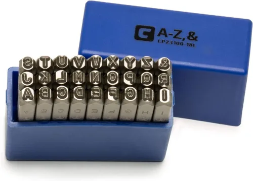 Vista 14 de Capri Tools Juego profesional de sellos de letras y números de 1/4 pulgadas, 36 piezas
