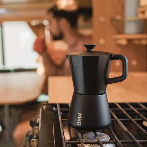 Vista 7 de MiiR Nueva olla Moka estándar, 10 onzas, cafetera duradera para preparar café expreso rico