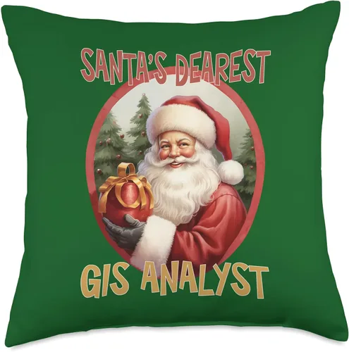 Vista 5 de GIS ANALYST Gifts GIS Analyst Christmas Holiday Love Xmas - Almohada de 16 x 16 pulgadas, multicolor