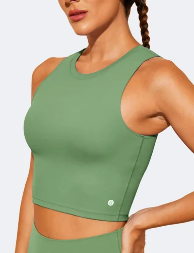 Vista 2 de Natural Feelings - Sujetadores deportivos sin mangas, con relleno extraíble, para mujer ombligueras para yoga, entrenamiento, correr