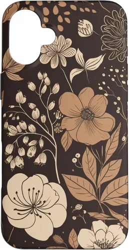 Vista 23 de Hazelnut Brown Wildflower Floral Flower Design Case for iPhone 17