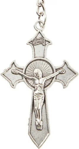 Vista 6 de Juvale Paquete de 24 llaveros de cruz cristiana, llaveros religiosos a granel para primera comunión, Pascua, bautismo, recuerdos funerarios