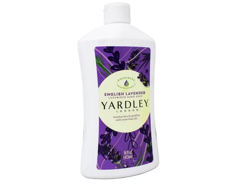Vista 3 de Yardley London English Lavender, lujoso jabón de manos, hidrata y calma con aceites esenciales, 16 onzas líquidas (16.0 fl oz), paquete de 2