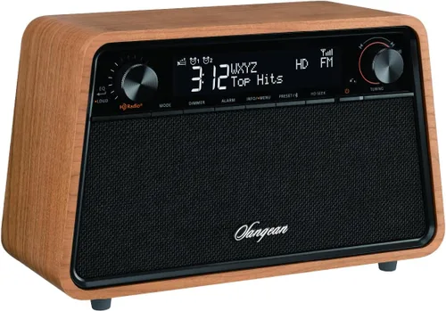 Vista 2 de Sangean HDR-19 HD Radio/AM/FM-RDS/Bluetooth/AUX Radio de gabinete de madera premium