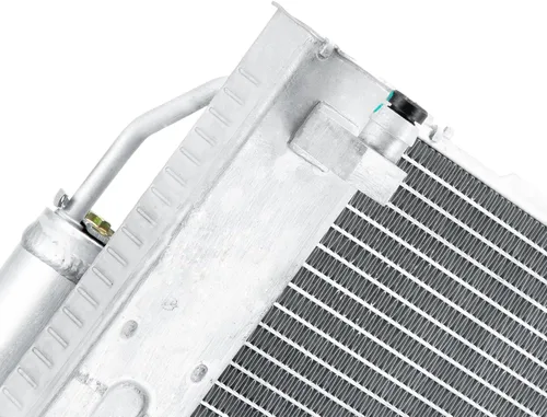 Vista 6 de Radiador y condensador de aluminio de alto rendimiento compatible con Infiniti G37 Sedan 13-17 Nissan 370Z 2009-2013, incluye condensador