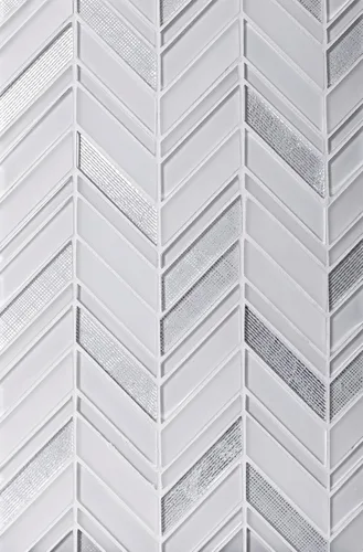 Vista 4 de Mosaico de vidrio Chevron de 10.4 x 10.4 pulgadas (muestra de muestra: 4 x 5 pulgadas) Swatch to check color & finish before ordering a full box.