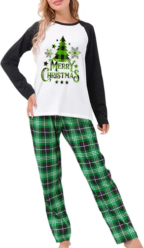 Vista 4 de Pijamas de Navidad para la familia, pijamas de Navidad para la familia, conjuntos de pijamas de Navidad para la familia, pijamas de Navidad