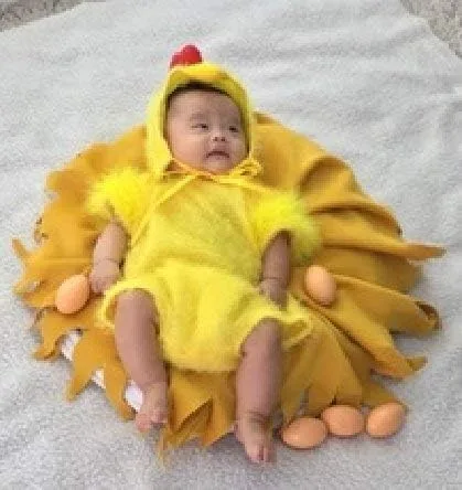 Vista 7 de LERORO Disfraz unisex para bebé recién nacido disfraz de pollo para fotografía para niños y niñas disfraz de pollo para niños pequeños de Pascua