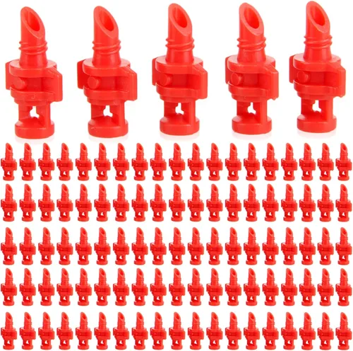 Vista 10 de 100 boquillas de riego de 90 grados, rociadores para sistema de riego de jardín, refracción con micropulverizador automatizando goteros