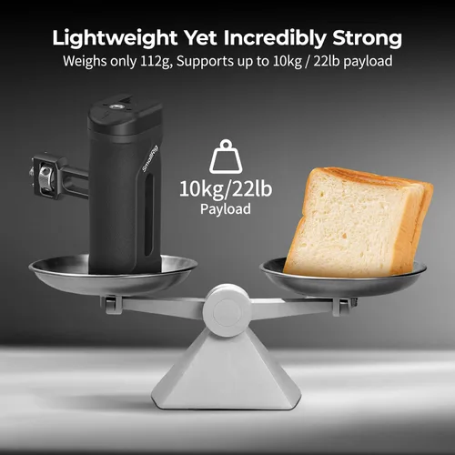 Vista 6 de SmallRig Mini mango lateral con tornillo de localización de 1/4"-20, mango lateral de jaula de cámara para mano izquierda o derecha, ajustable