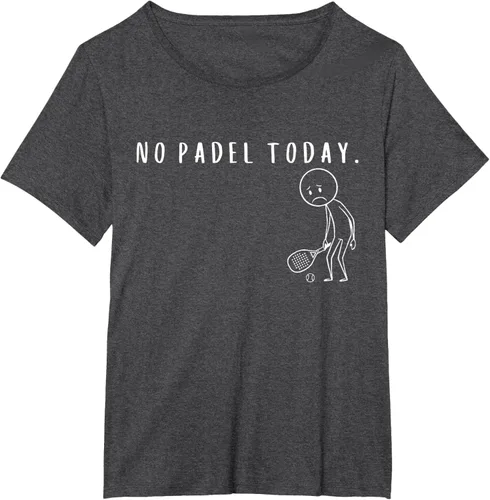 Vista 30 de No Padel Today Funny Padel Stickman Padel Playera Jugador de Tenis
