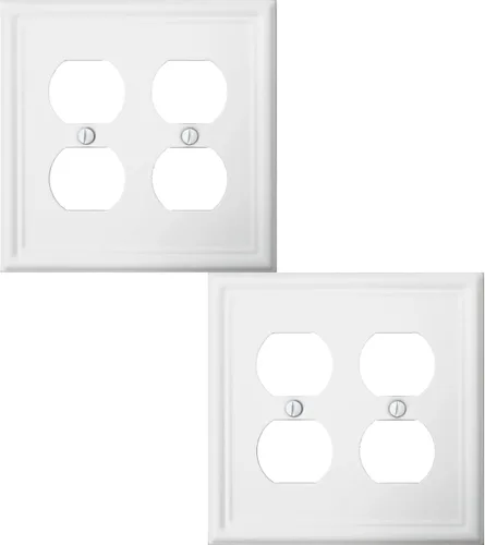 Vista 13 de OKAWYC Cubierta Individual de Interruptor de Luz en Blanco Luca Placa de Pared de Metal, Paquete de 4 Blanco 1 Gang, Cubierta de Interruptor de Luz