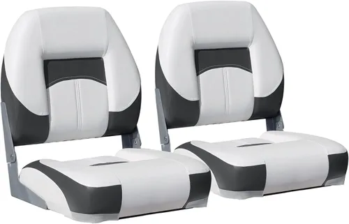Vista 8 de NORTHCAPTAIN T1 Deluxe Asiento plegable para barco con respaldo bajo, tornillos de acero inoxidable incluidos