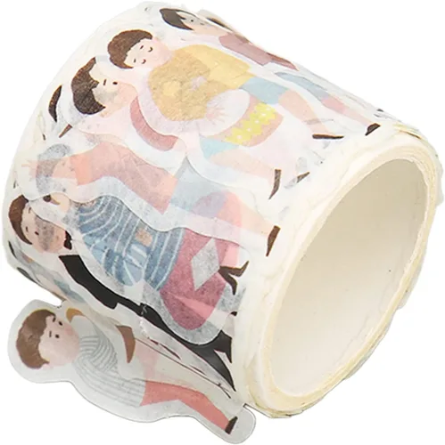 Vista 9 de Juego de cintas Washi, 8 rollos de cintas Washi de 1.378 in de ancho, cinta decorativa impresa para conciertos, múltiples formas irregulares
